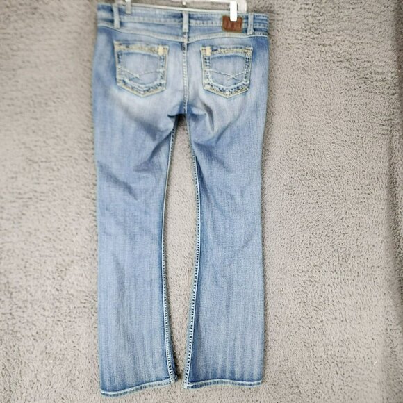 Buckle Jeans Womens 32 Tall Sabrina Medium Wash Stretch Low Rise Bootcut - Picture 8 of 12
